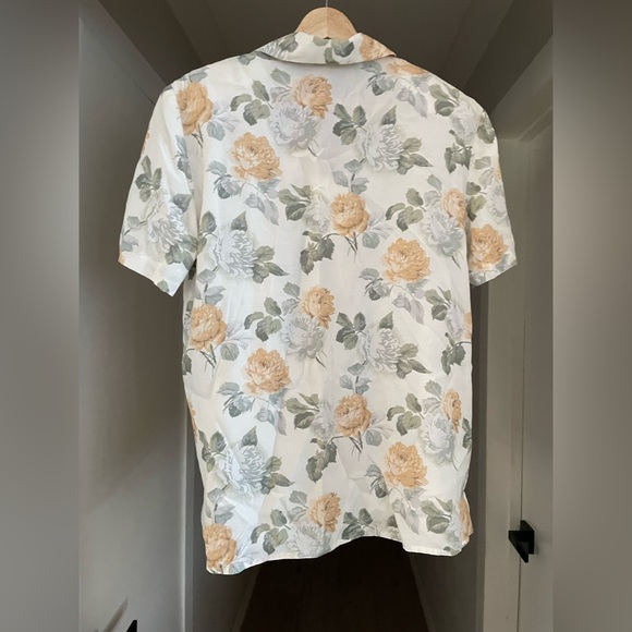 NWOT | Classiques Entier | Short Sleeve Floral Button Down Shirt | Sz M - Picture 4 of 4